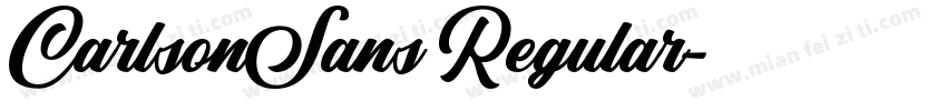 CarlsonSans Regular字体转换